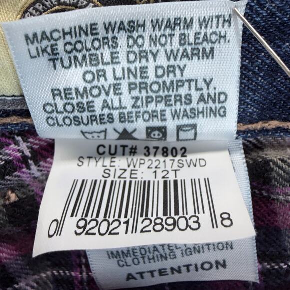 Berne Women Flannel Lined Quarry Jeans Sz 12T Straight Leg Mid Rise Work Outdoor - Picture 5 of 12